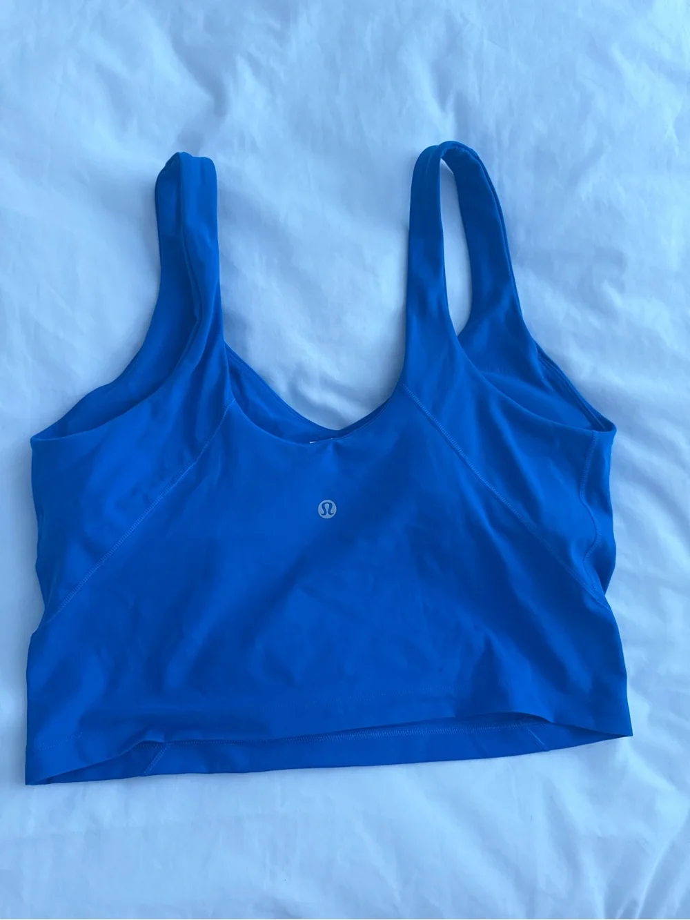 lululemon athletica Bright Blue V-Neck Crop Tank